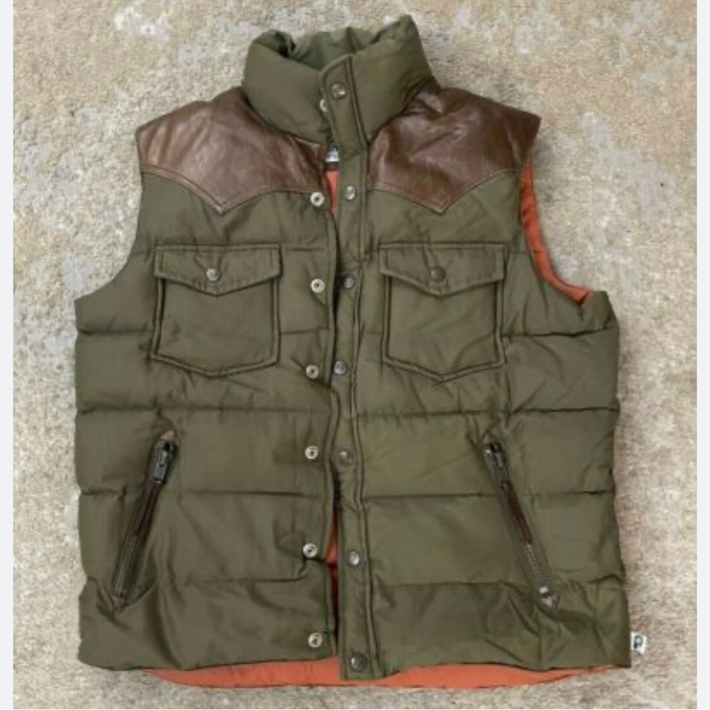 Vintage Penfield Olive Drab Stapleton Down Vest Size XXL